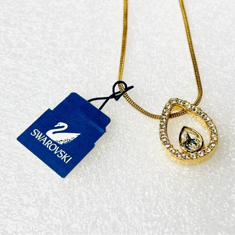 Swarovski Gold Crystal Pendant Necklace
